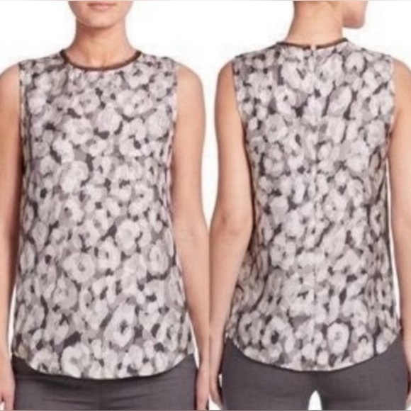 Theory Tops - THEORY Silk Swintin Reflect Print Sleeveless Top Size Small